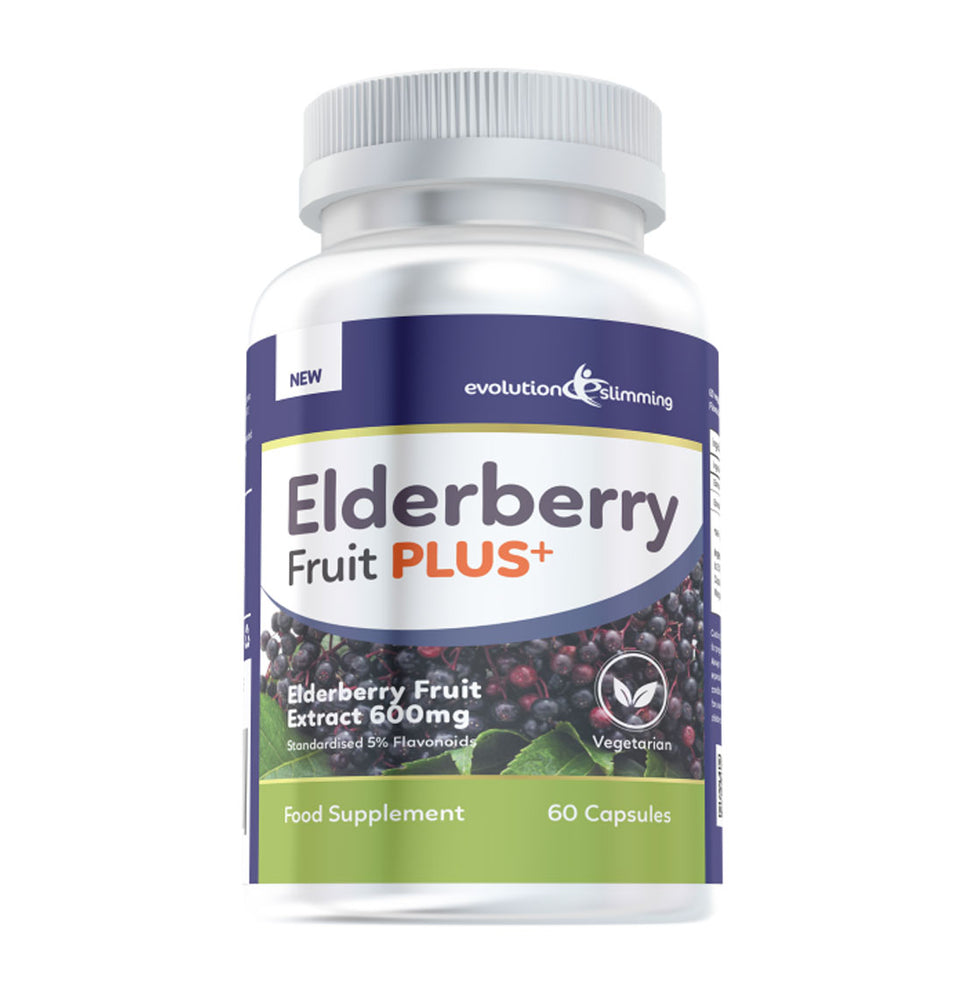 Elderberry Fruit Plus Elderberry Fruit Extract 600mg (5% Flavanoids)