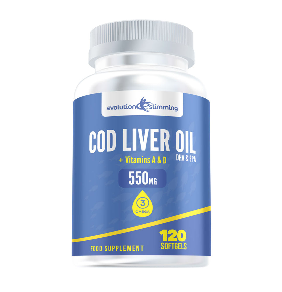 Cod Liver Oil 550MG with Vitamin A & D 120 - Soft Gels - Immune and General Health Support