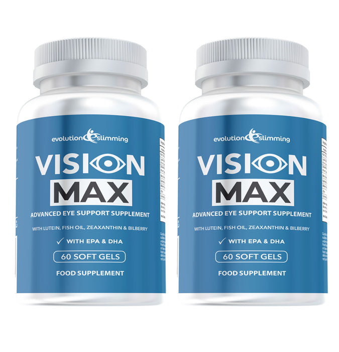 Vision Max - Natural Eye Support Supplement with Lutein, Fish Oil, Bilberry & Zeaxanthin