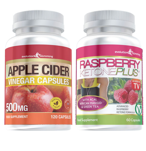 Raspberry Ketone and Apple Cider Vinegar Capsules Combo Pack