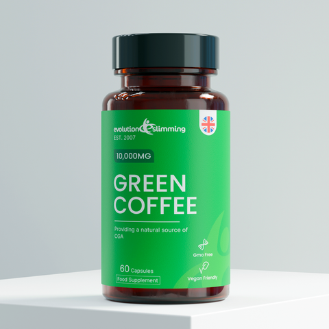 Grano de café verde puro 10.000 mg: fuente natural de CGA