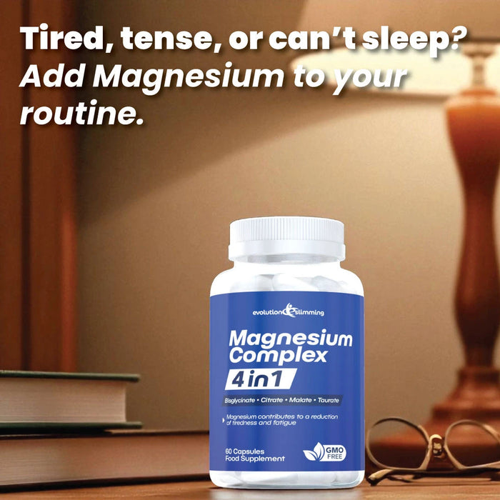 Magnesium 4 in 1 - Magnesium Taurate, Citrate, Malate & Bisglycinate - Evolution Slimming