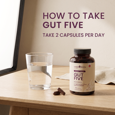 How to take Gut Five: two capsules per day