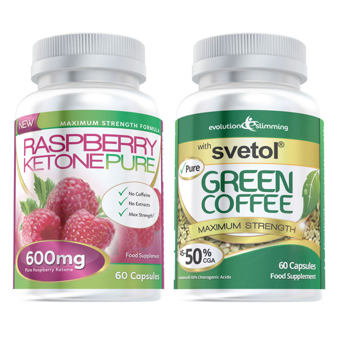 Raspberry Ketone Pure 600mg & Svetol Green Coffee Combo Pack