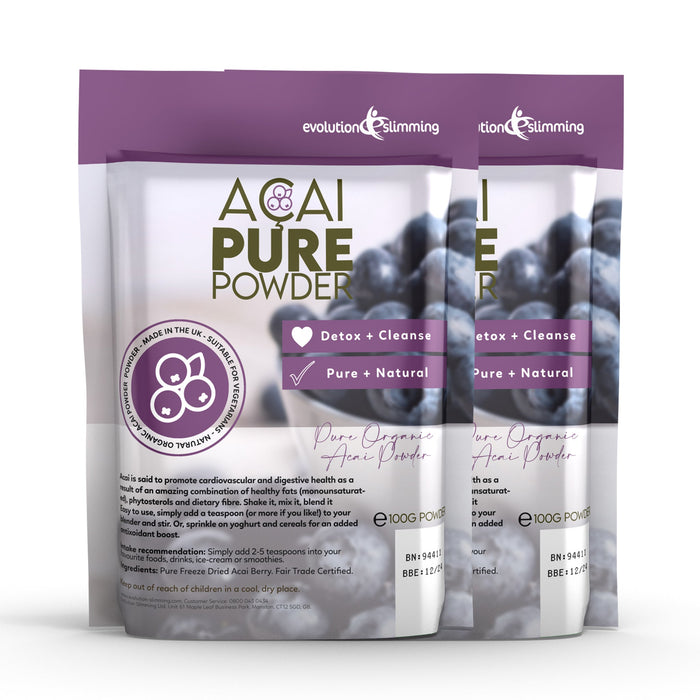 100% Pure Acai Berry Powder 100g Pouch for Smoothies & Juices